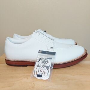 G/Fore Gallivanter G/Lock Luxe Sole Split Toe White Leather Golf Shoes Men's 14